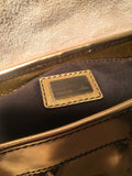 Fendi Gold Leather Buckle B Bag