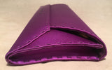 VBH Manilla Meter Purple Silk Satin Envelope Clutch