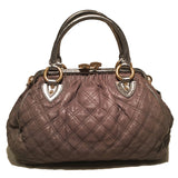 Marc Jacobs Quilted Grey Leather Stam Bag