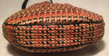 Judith Leiber Vintage Snakeskin Woven Basket Drawstring Shoulder Bag