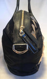 Givenchy Black Nylon and Leather Silver Studded Medium Nightingale Tote Bag