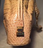 Vintage Morabito Tan Alligator Shoulder Bag