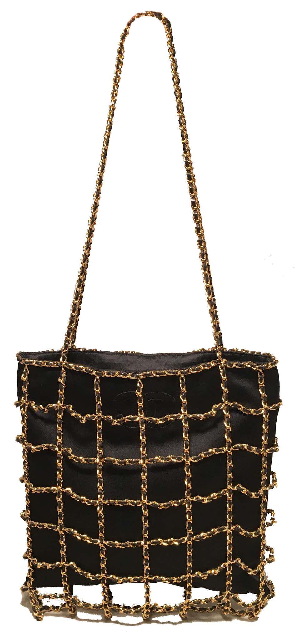 Chanel Vintage Chain Cage Evening Shoulder Bag