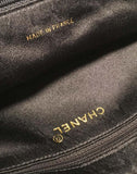 RARE Chanel Vintage Black Silk Chain Cage Evening Shoulder Bag
