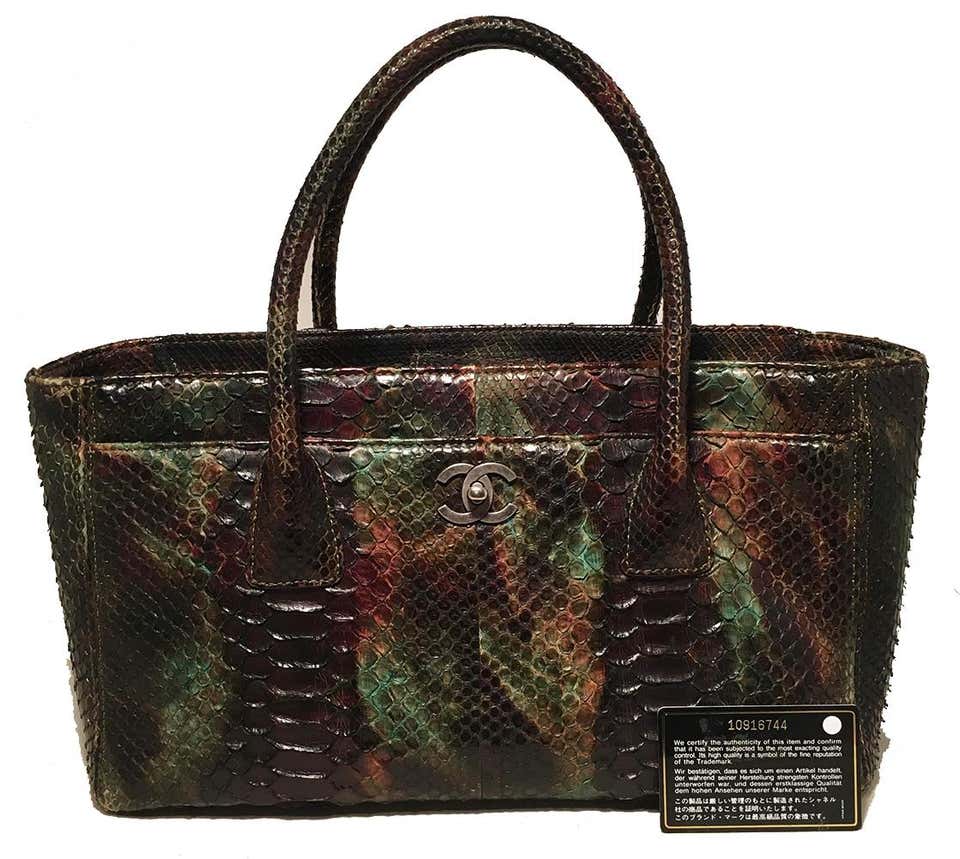 Chanel green python bag outlet
