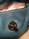 Hermes Blue Jean Swift Leather 30cm Lindy Bag