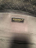 Chanel Black Pleated Leather Classic Flap Shoulder Bag