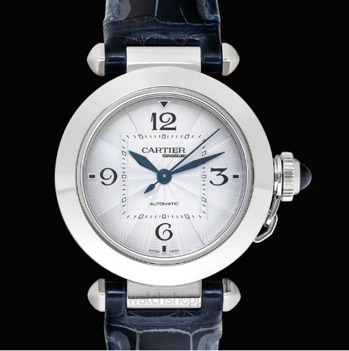 Cartier Steel Pasha Midsize On Strap Model #WSPA0012