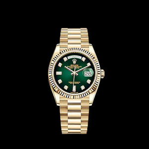 Rolex New 36MM Day Date YG Model #128238