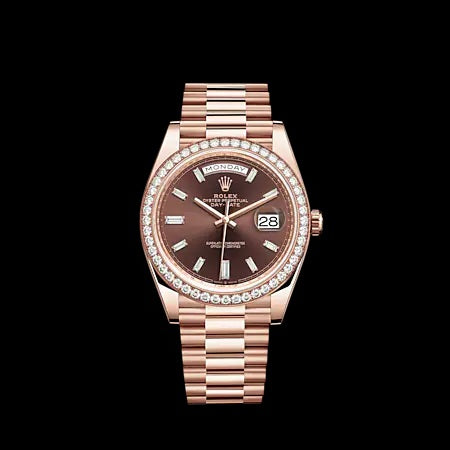 Rolex Day Date RG 40MM with Diamond Bezel Model #228345RBR