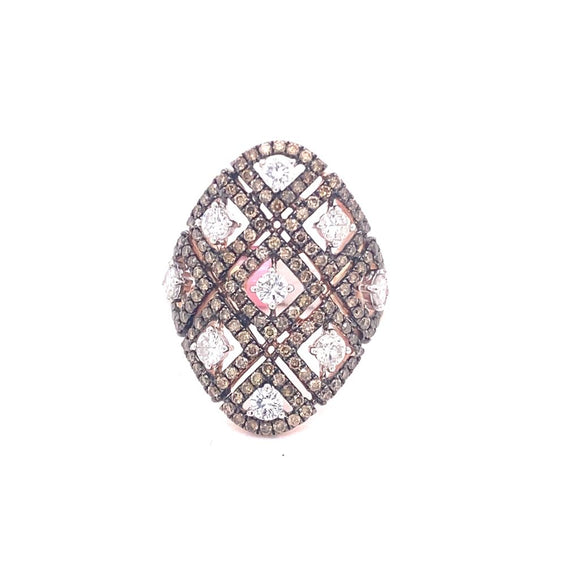 1.06ct Brown Diamond 14K Rose Gold Ring