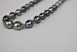11-13mm Tahitian Drop Necklace with Gold Clasp