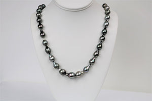 11-13mm Tahitian Drop Necklace with Gold Clasp