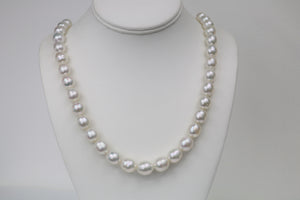 10-12mm South Sea Oval Necklace with Gold Clasp