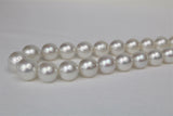 12-16mm South Sea Round White Necklace with Gold Clasp