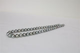 8-10mm Tahitian Silver Round Necklace with Gold Clasp
