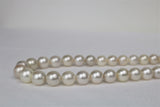 9-11mm Off White Tahitian Round Strand with Gold Clasp