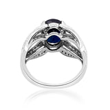 3.12ct Natural Ceylon Blue Sapphire 14K White Gold Ring