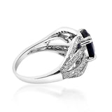 3.12ct Natural Ceylon Blue Sapphire 14K White Gold Ring