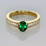 0.78ct Natural Emerald 14K Yellow Gold Ring