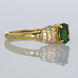 0.65ct Natural Emerald 14K Yellow Gold Ring