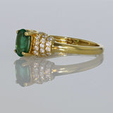 0.65ct Natural Emerald 14K Yellow Gold Ring