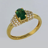 0.65ct Natural Emerald 14K Yellow Gold Ring