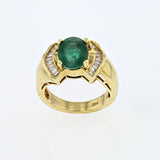2.3ct Natural Colombian Emerald 18K Yellow Gold Ring