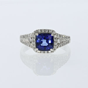 2.51ct Natural Blue Sapphire 14K White Gold Ring