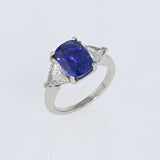 3.29ct Royal Blue Sapphire Platinum Ring