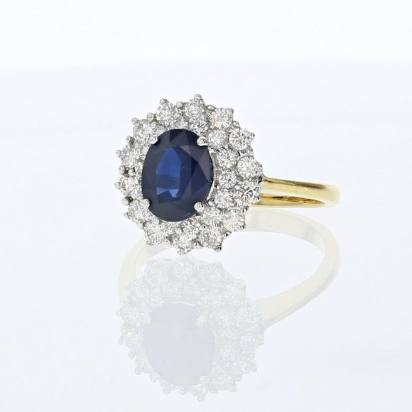 1.45ct Royal Blue Sapphire 18K White Gold Ring