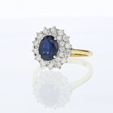 1.45ct Royal Blue Sapphire 18K White Gold Ring