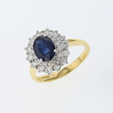 1.45ct Royal Blue Sapphire 18K White Gold Ring
