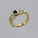 0.30ct Natural Blue Sapphire 18K Yellow Gold Ring