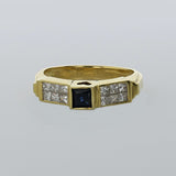 0.30ct Natural Blue Sapphire 18K Yellow Gold Ring