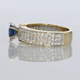 0.90ct Natural Blue Sapphire 14K Yellow Gold Ring