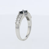 0.65ct Natural Blue Sapphire 14K White Gold Ring