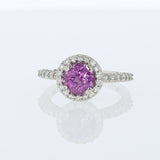 2.56ct Natural Pink Sapphire 14K White Gold Ring