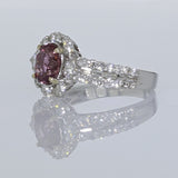 1.29ct Natural Pink Sapphire 18K White Gold Ring