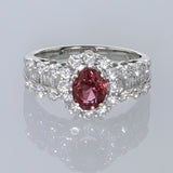 1.43ct Natural Pink Sapphire 18K White Gold Ring