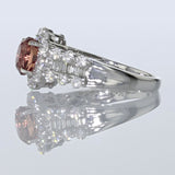 1.43ct Natural Pink Sapphire 18K White Gold Ring