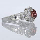 1.43ct Natural Pink Sapphire 18K White Gold Ring