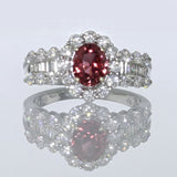 1.43ct Natural Pink Sapphire 18K White Gold Ring