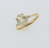 3.38ct Natural Unheated Yellow Sapphire 14K Yellow Gold Ring