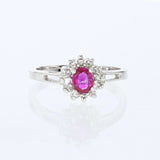 0.35ct Natural Ruby 14K White Gold Ring