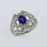 2.06ct Natural Tanzanite 18K White Gold Ring