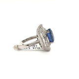 4.05ct Natural Sapphire 18K White Gold Ring