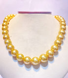 Round 11-13mm golden south sea pearl 35pcs 16inches will be more when strung