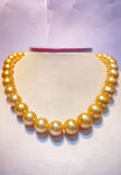 Round 11-13mm golden south sea pearl 35pcs 16inches will be more when strung