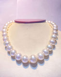 Button white south sea pearl 12-14mm 33pcs 16inches
